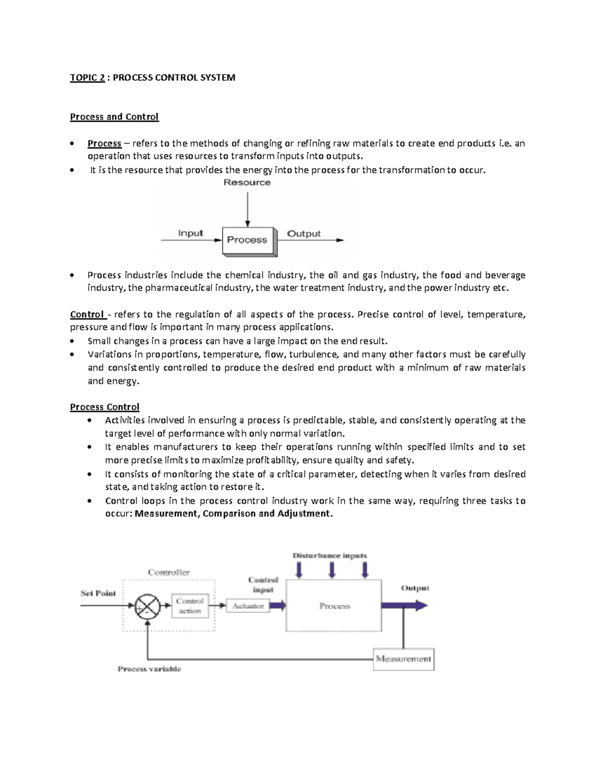 Topic 2 Process Control System 2 - TOPIC 2 : PROCESS CONTROL SYSTEM ...