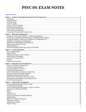 Introductory Psychology Study Notes - 1. Introduction To Psychology ...