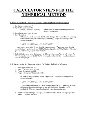 1.4, 1.5, and 1 - Math 1743 - Calculus I Notes - Professor Jonathan Lee ...