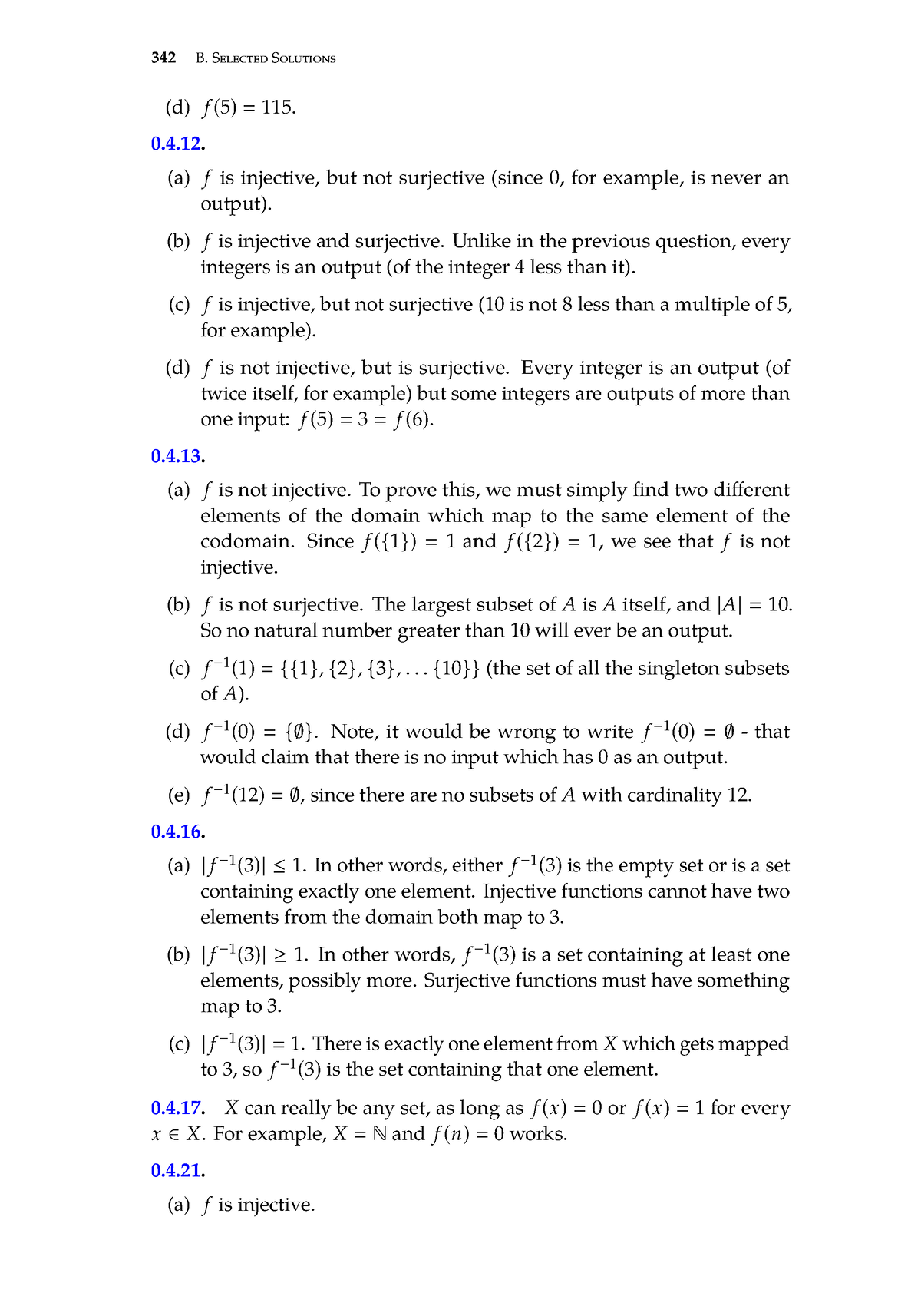 Discrete Mathematics-120 - 342 B. Selected Solutions (d) F ( 5 ) 115. 0 ...