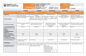 DLL Mapeh 4 Q1 W7 - Daily Lesson Log For Teachers - GRADES 1 To 12 ...