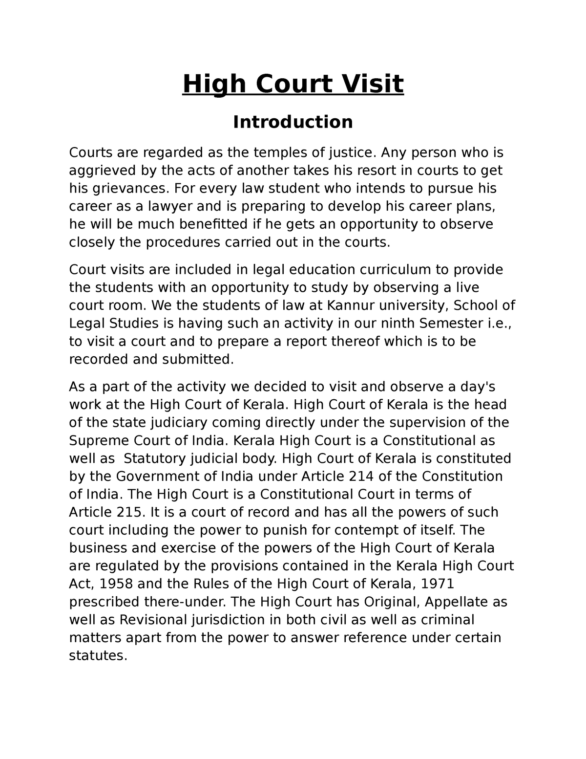 242387457-high-court-visit-report-high-court-visit-introduction