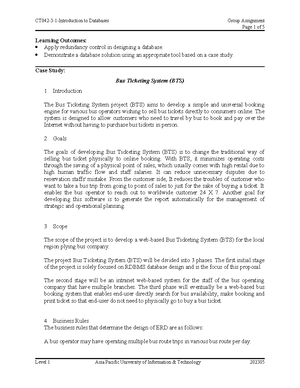 IDB Group Assignment PART 1 - GROUP ASSIGNMENT PART 1 CT042-3-1-IDB ...