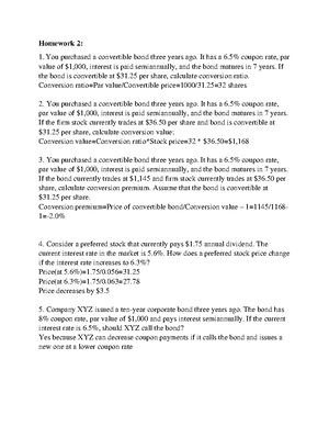 Homework 02 Solutions Investment Analysis I 2020 - Homework 3: You Just ...