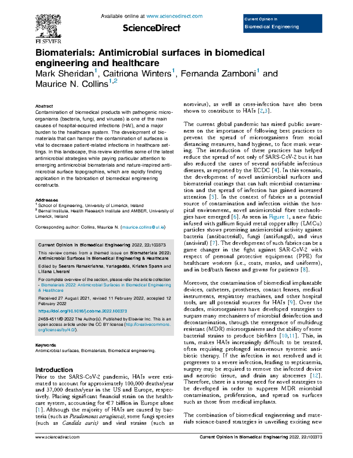 1-s2.0-S2468451122000 06 X-main - Biomaterials: Antimicrobial surfaces ...