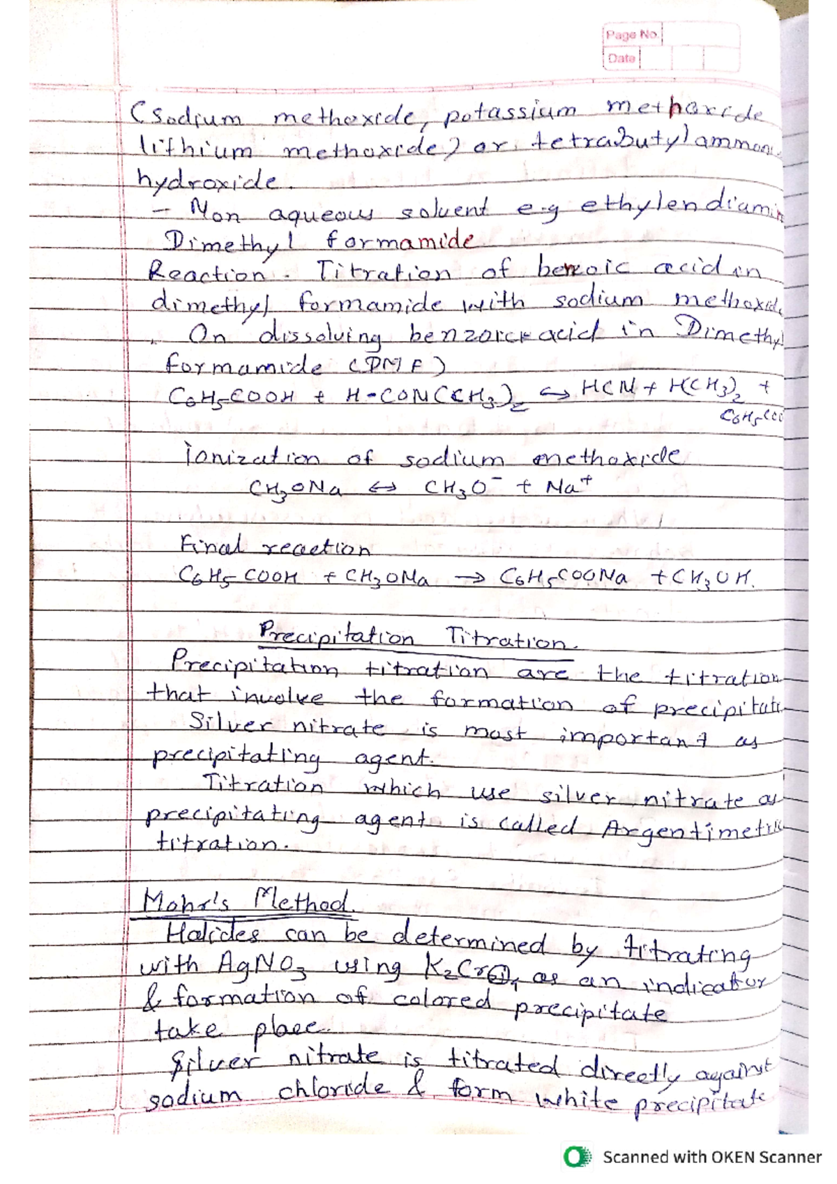 Precipitation Titration Pharmacy Studocu