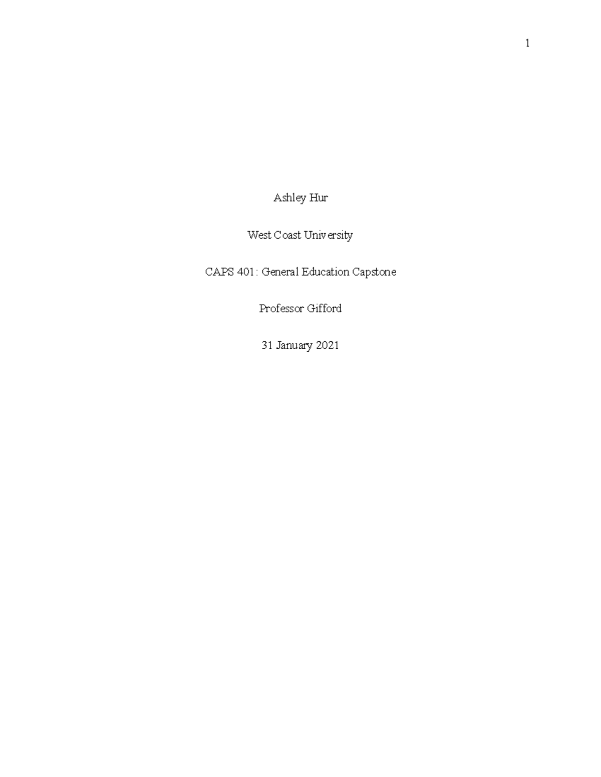 Topic Proposal and Problem Statement new - Ashley Hur West Coast ...