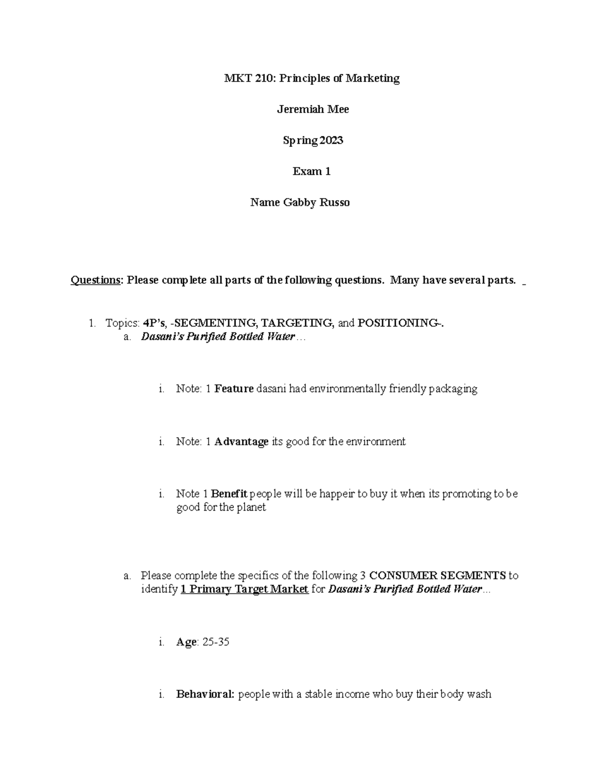 Principles Of Marketing Exam 1 - mo2f4ar