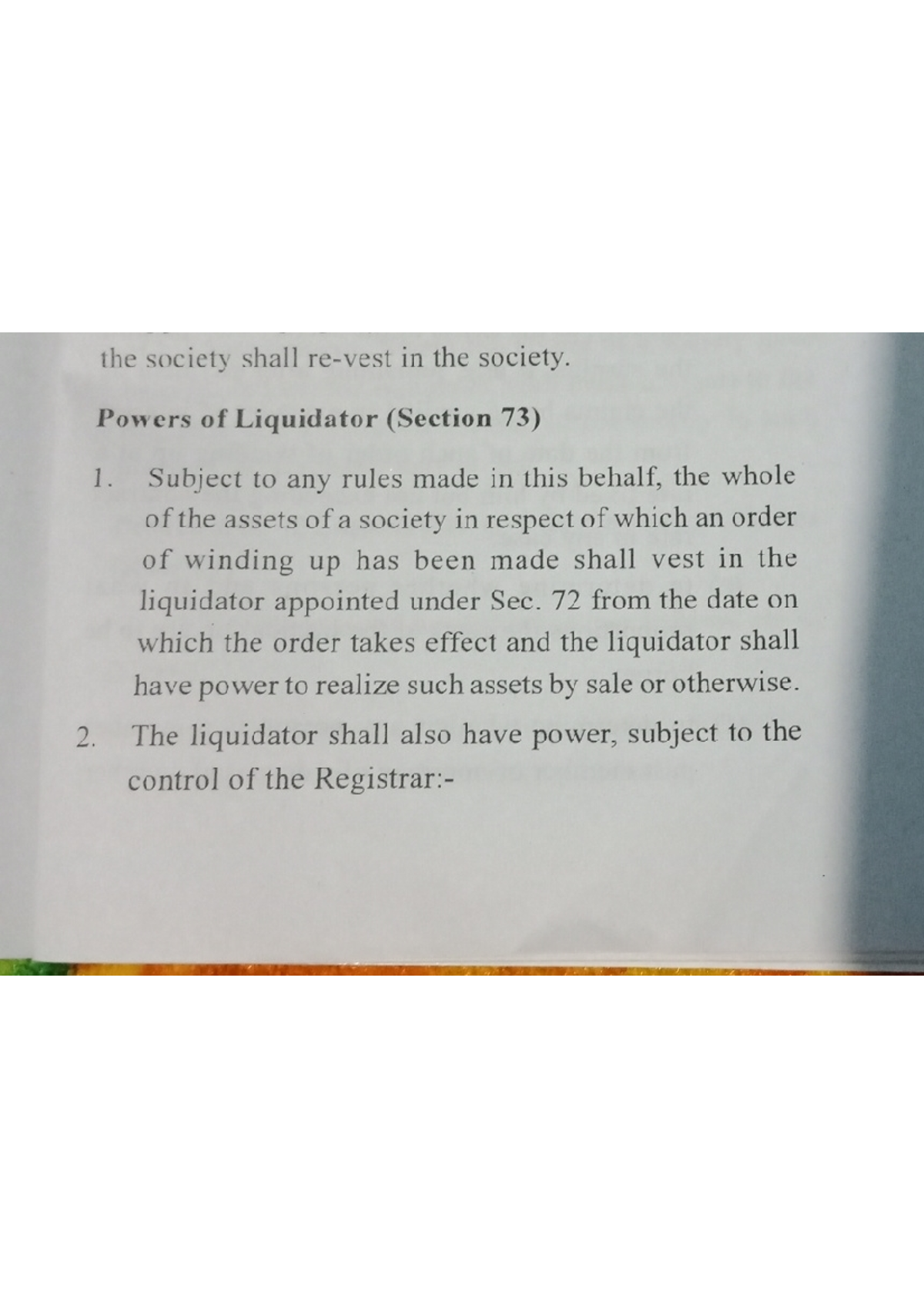 Powers OF Liquidator finance and taxition Studocu