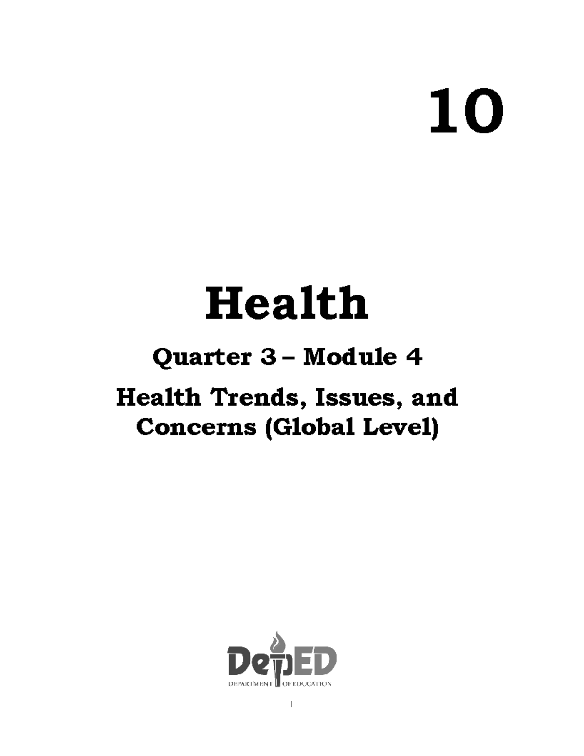 4 Q3 Mapeh Health I 10 Health Quarter 3 Module 4 Health Trends