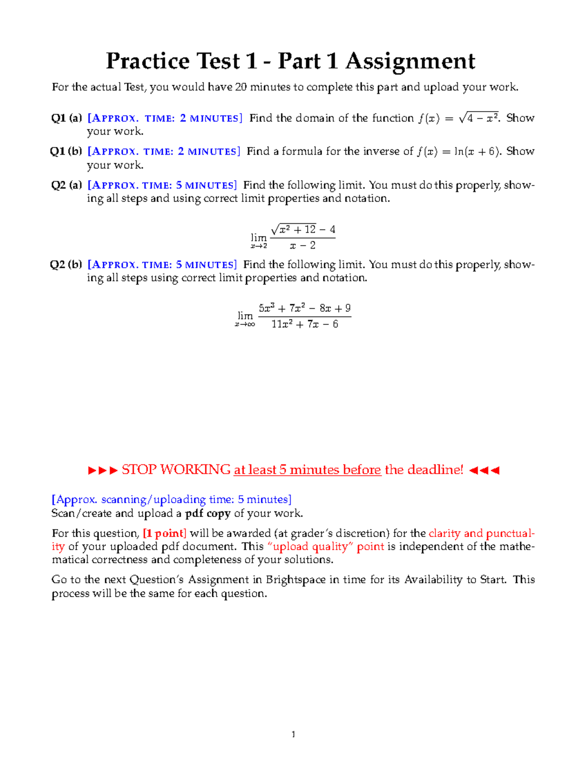 Practice Test 1-part1 - Practice Test 1 - Part 1 Assignment For The ...