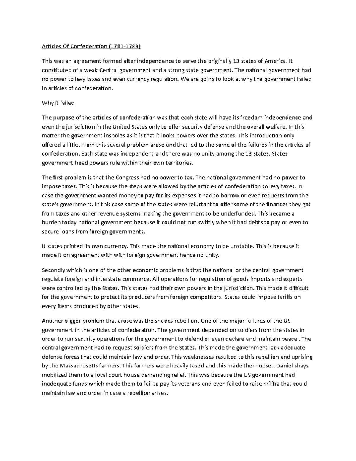 Articles Of Con-WPS Office - Articles Of Confederation (1781-1789) This ...