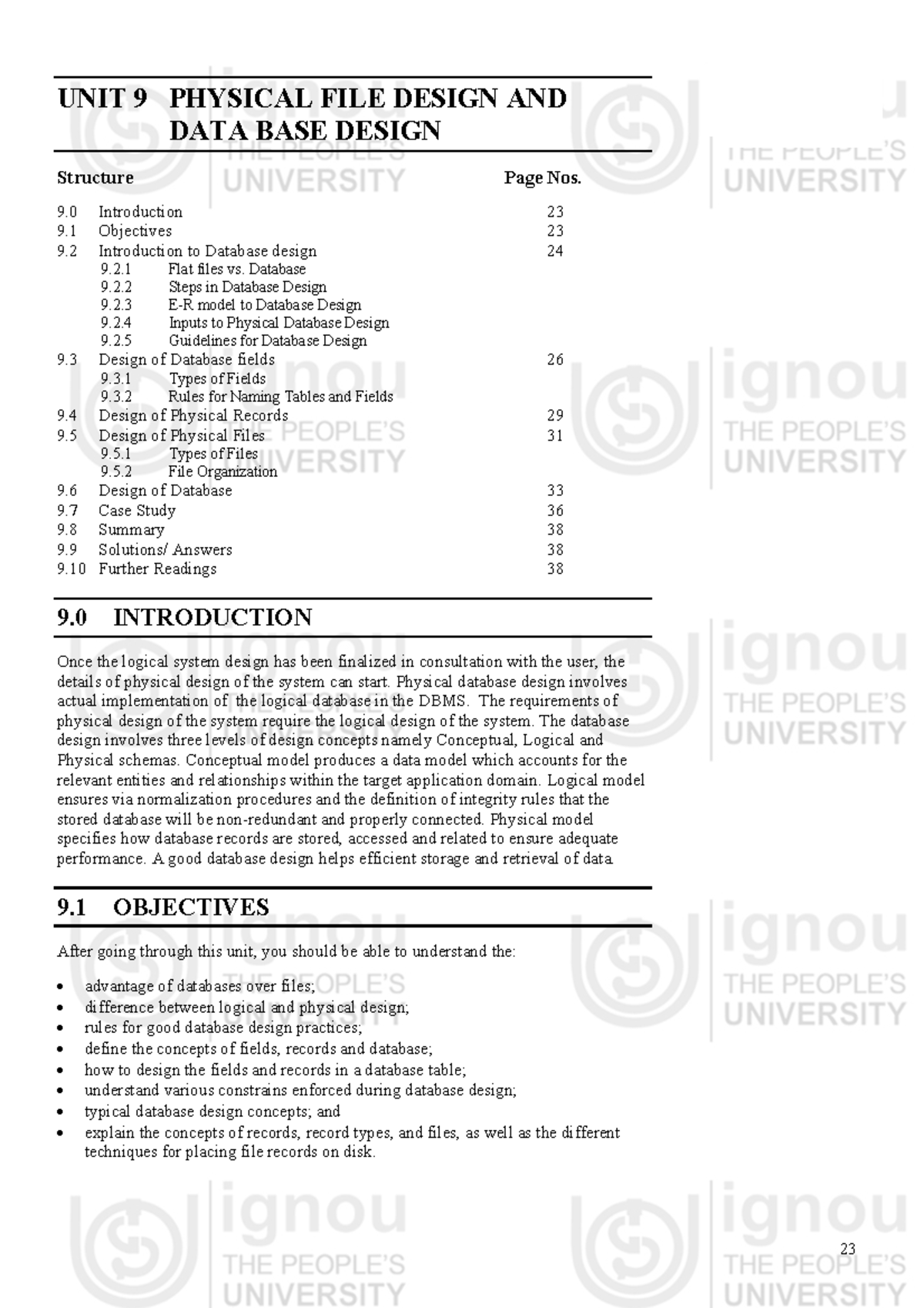 Unit-9 - Khgfgxyffjgjcufg - Physical File Design And Data Base UNIT 9 ...