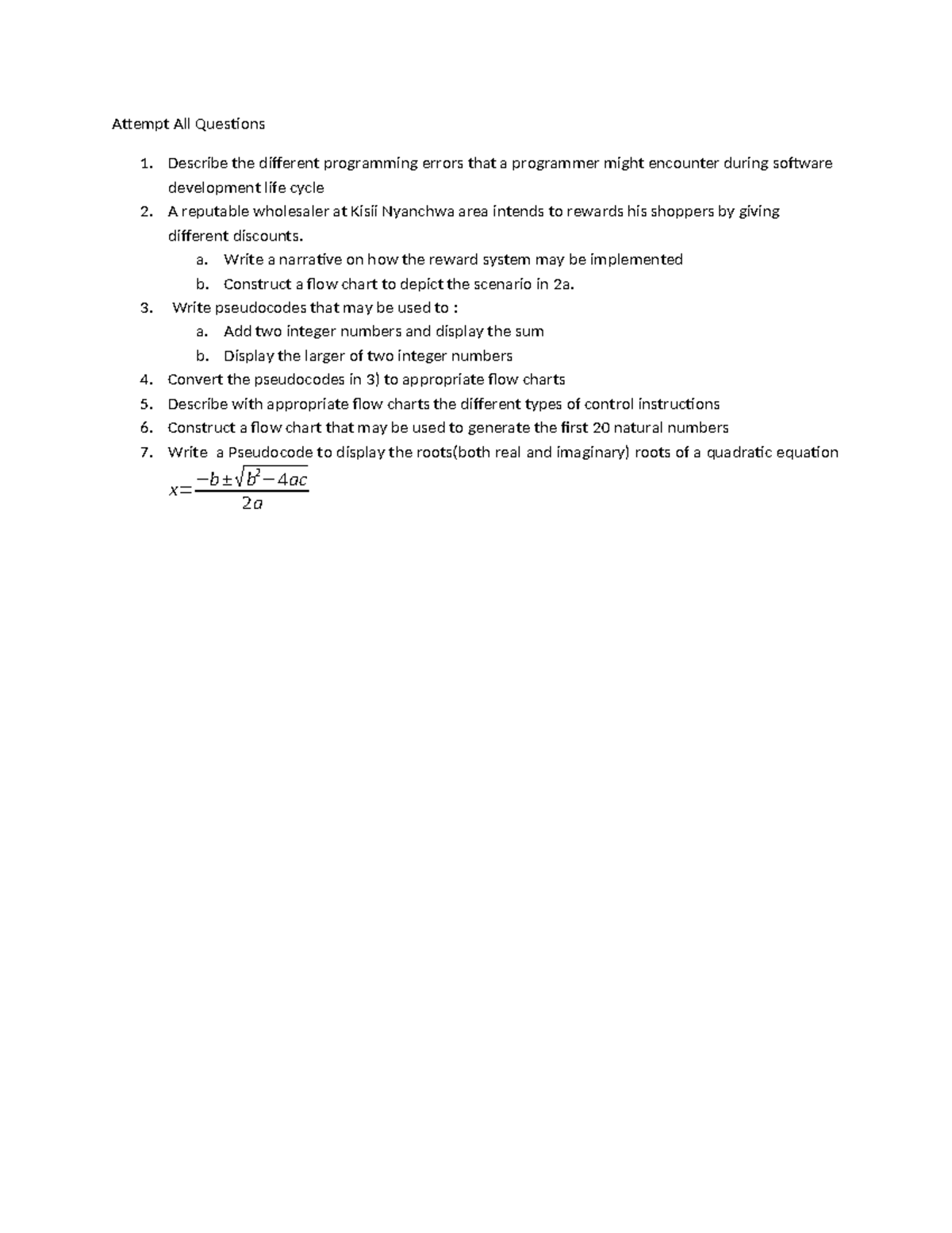 Assignment Two For anyone taking communication skills Attempt All