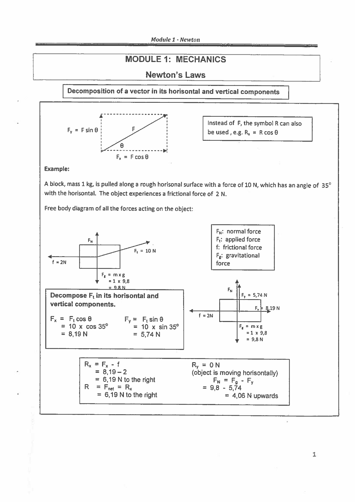 Mechanics - This Is Mechanical Studying Notes With Involved Questions ...