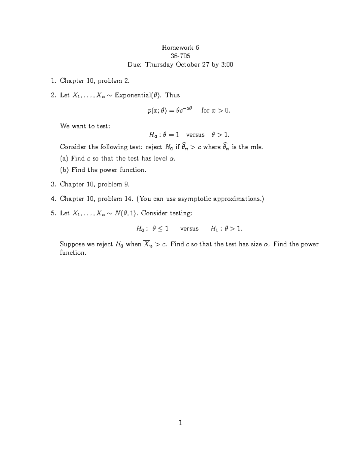 Homework 6 - October 27, 2016. Questions. - Homework 6 36- Due ...