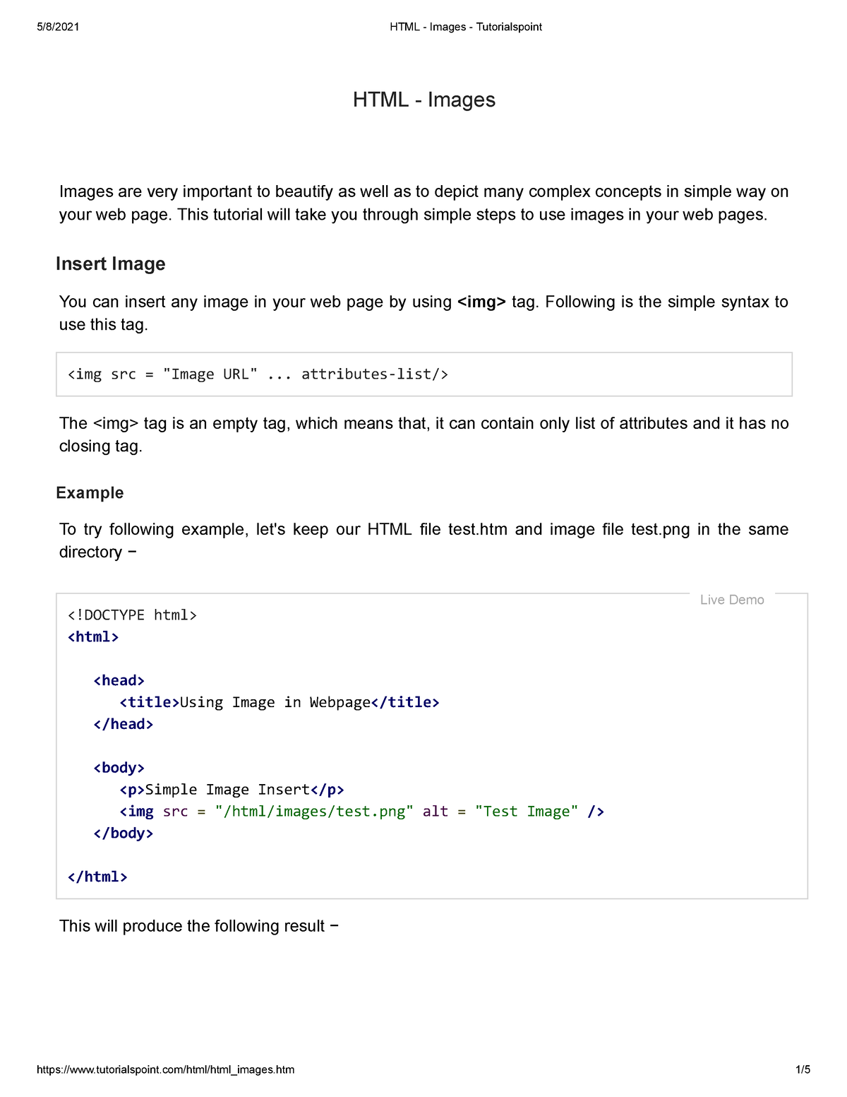 infographic tutorialspoint html