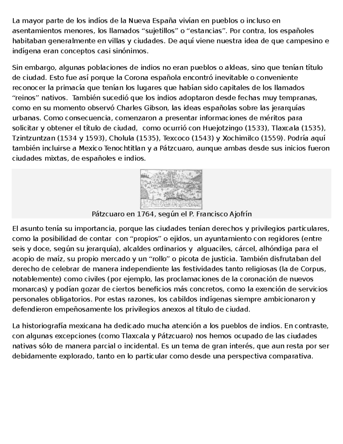 La mayor parte de los indíos de la Nueva España La mayor parte de los