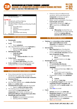 HLAB P2 - Safety in Hematology Laboratory - HEMATOLOGY 1 LAB LECTURE 2 ...