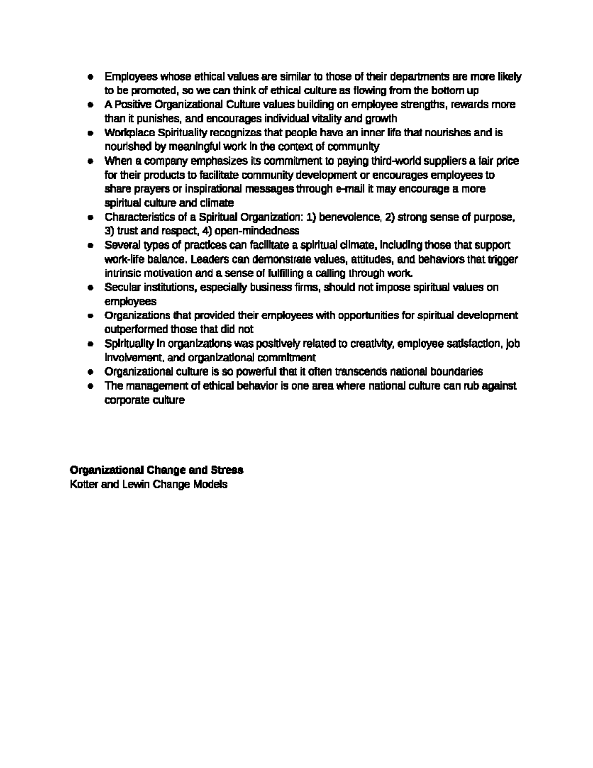 Chapter Organizational Change and Stress - BUS-Z370 - Studocu