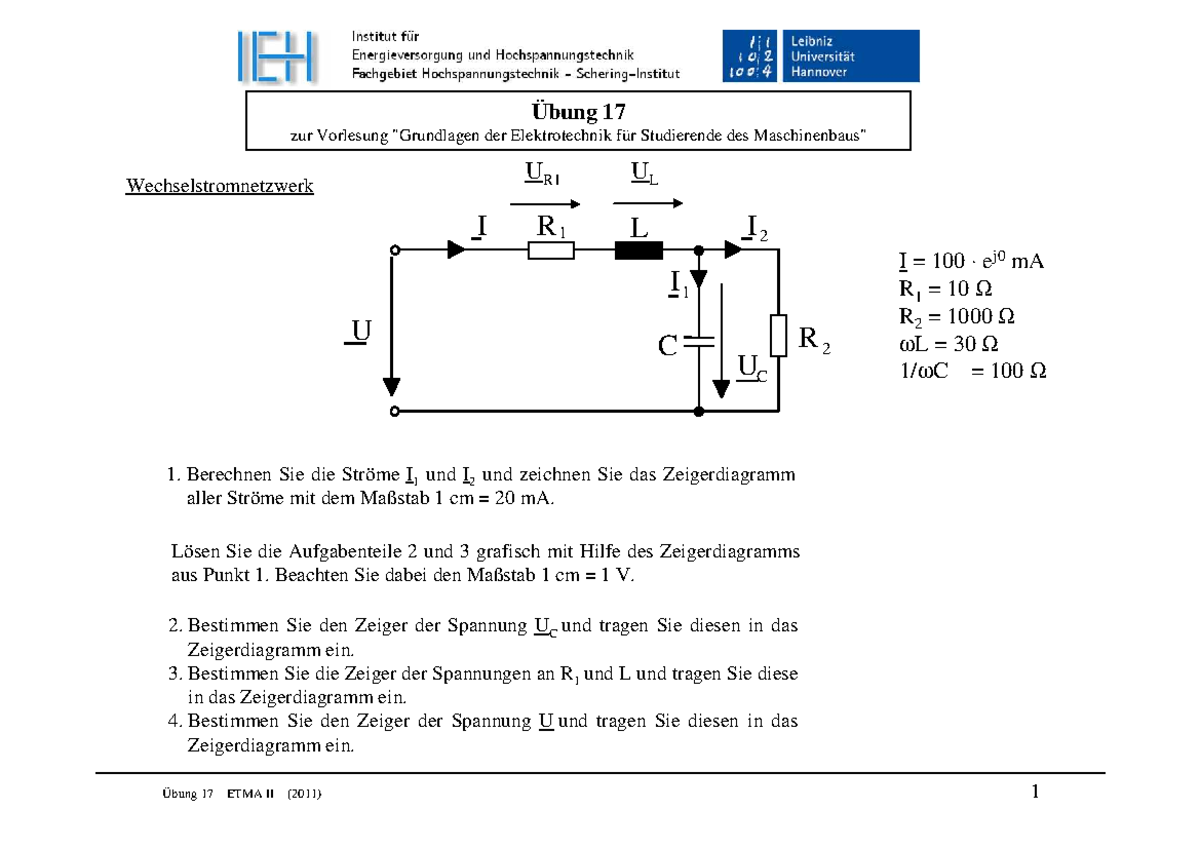 Uebung 17 Und Loes Ss 5x4 - Übung 17 ETMA II (2011) 1 Übung 17 Zur ...