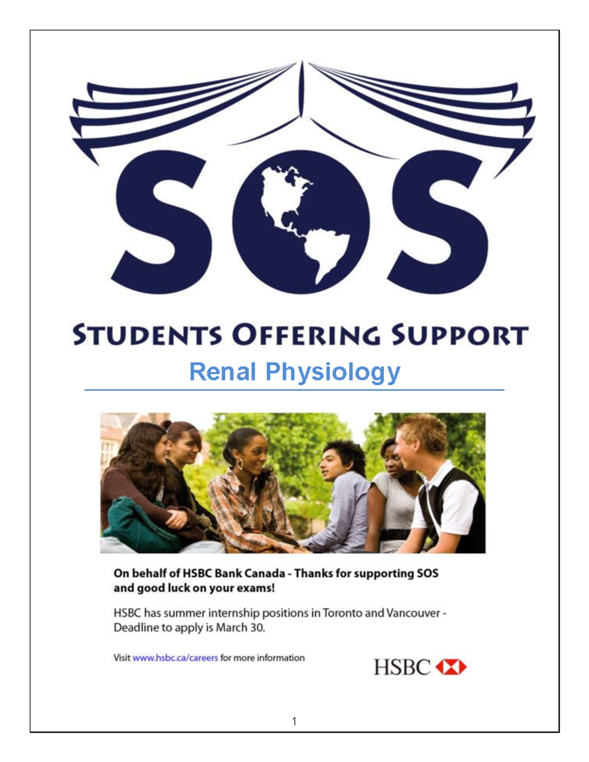 Renal System Notes Renal Physiology Table of Contents Topic 1 Volume