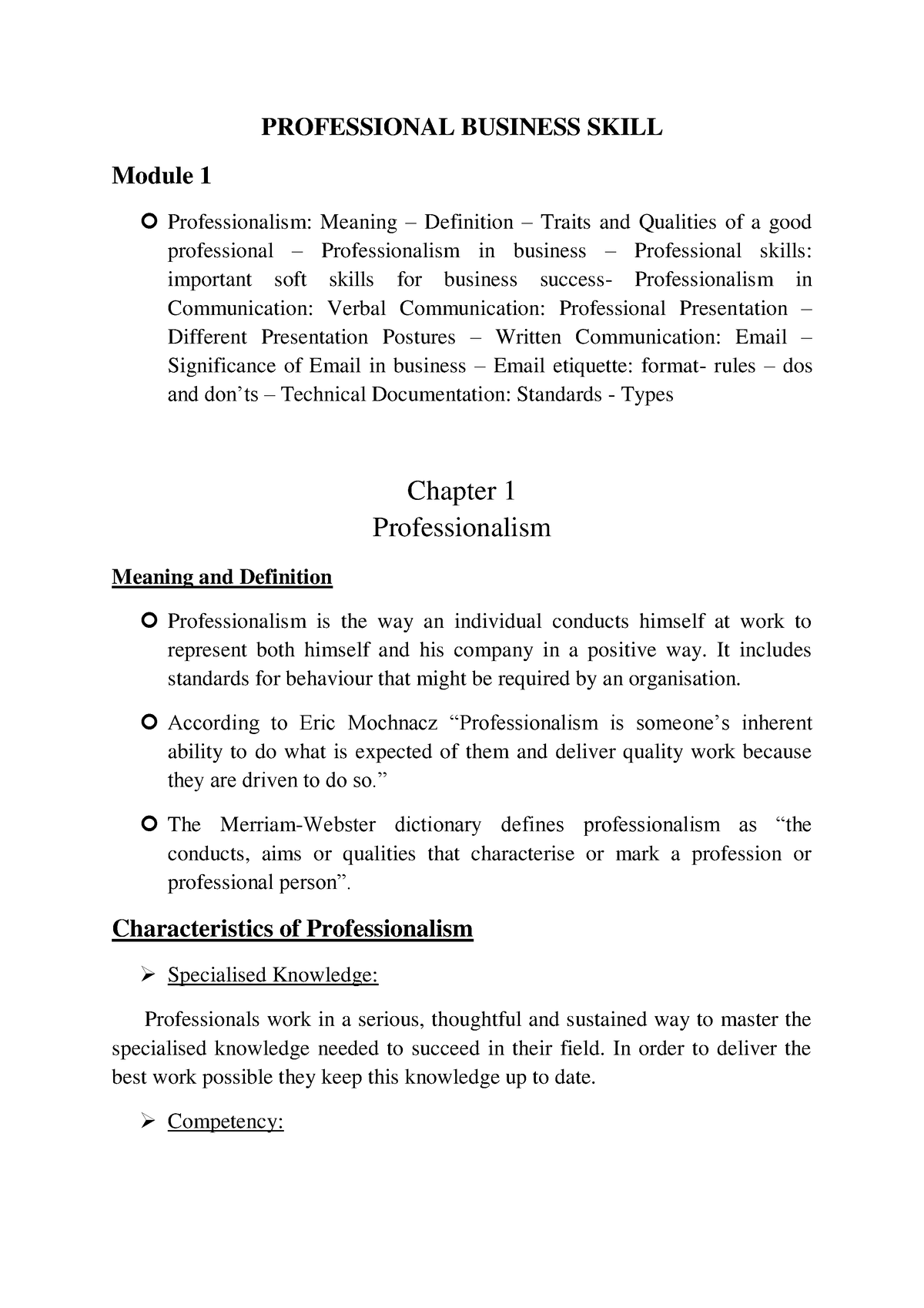 meaning of professionalism essay