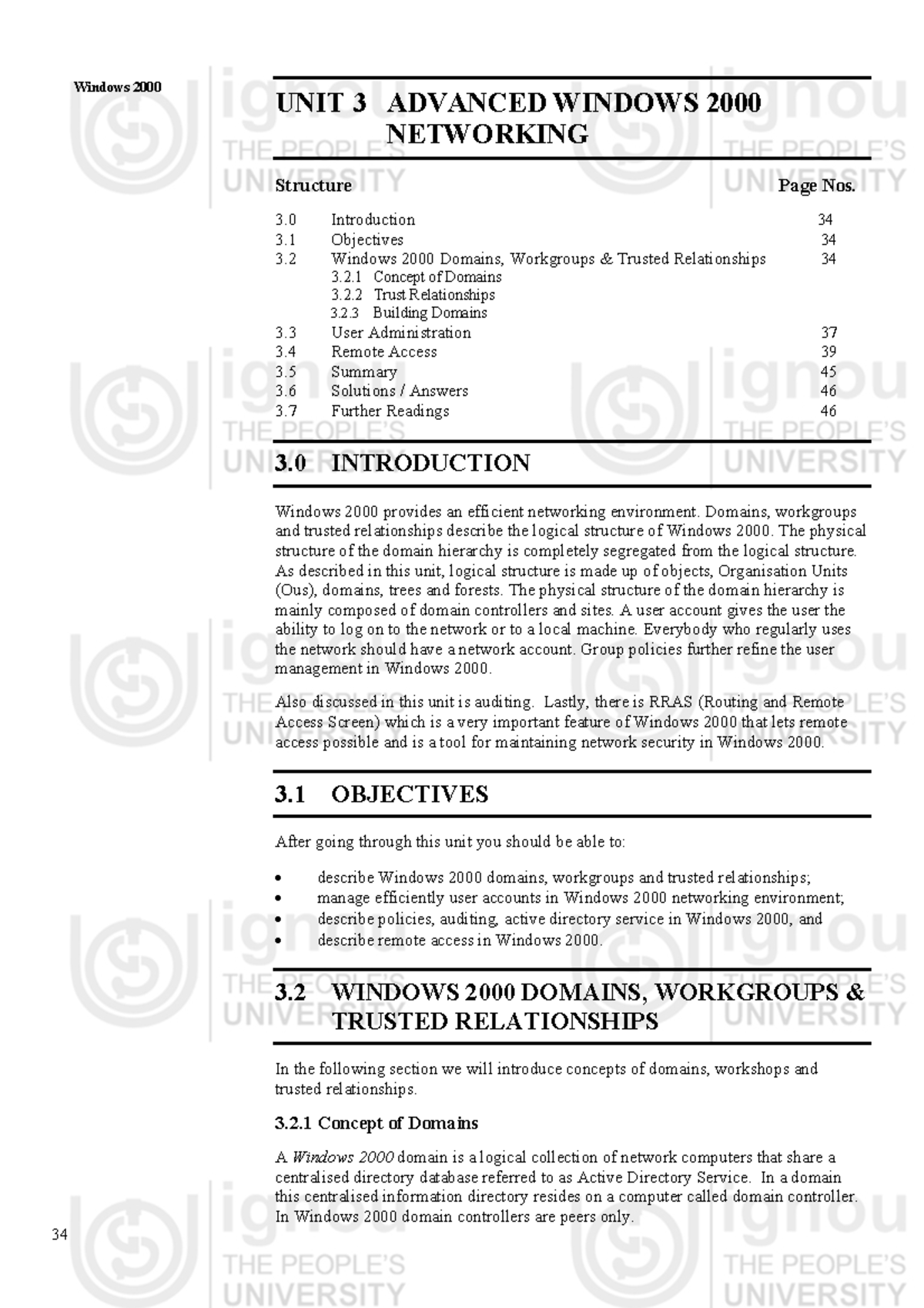 Unit-3 - Notes - Windows 2000 UNIT 3 ADVANCED WINDOWS 2000 NETWORKING ...