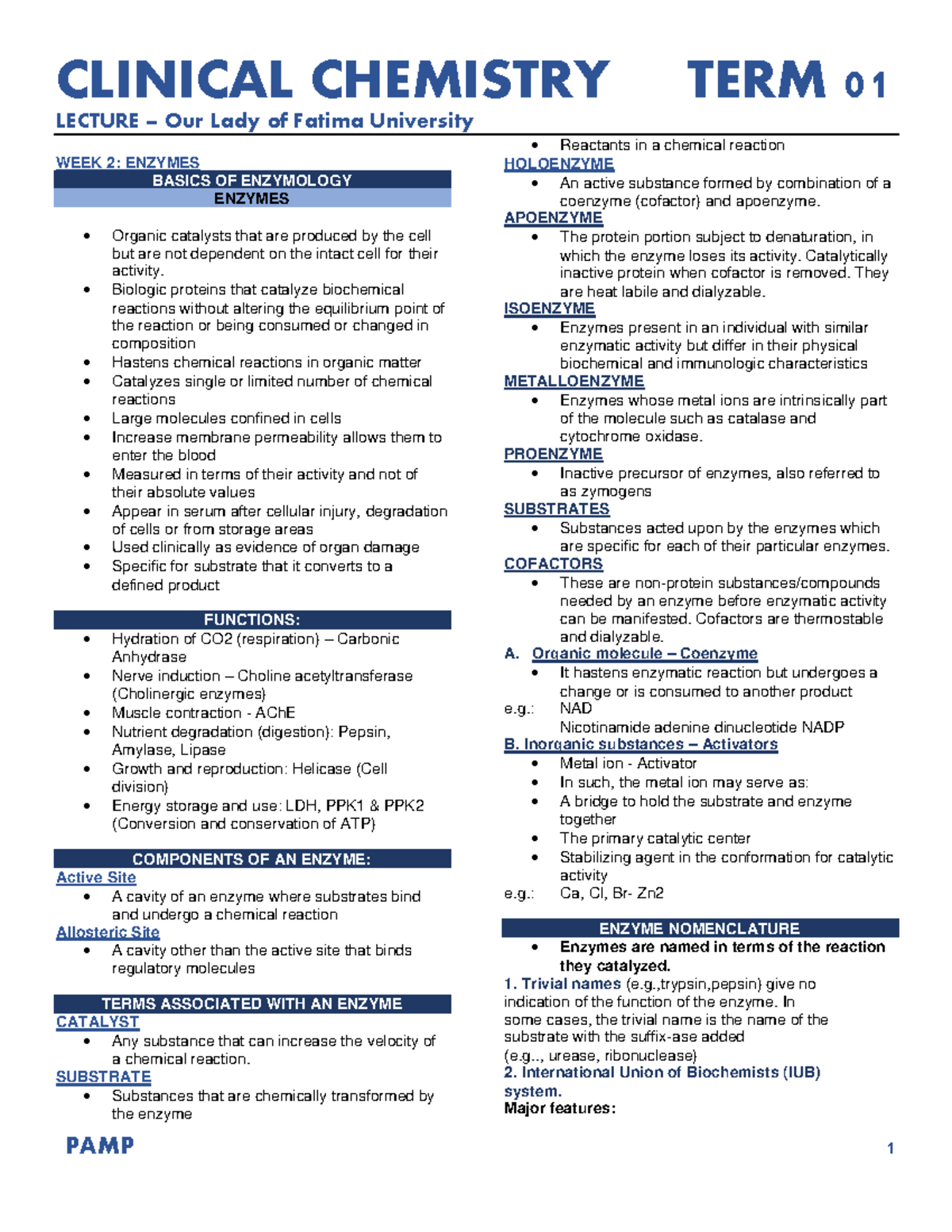 CCHM2Lecture - PRELIM TERM - LECTURE – Our Lady of Fatima University ...