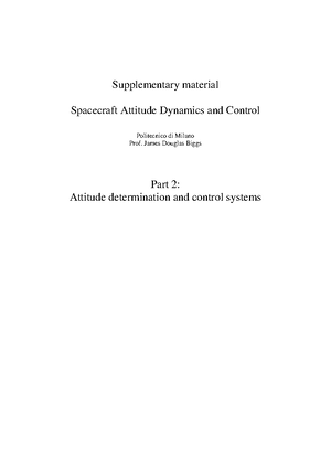 Report - Friday 28thDecember, 2018 Spacecraft Attitude Dynamics and ...