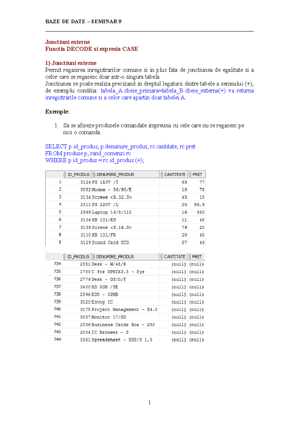 Seminar 9 Decode CASE ASE