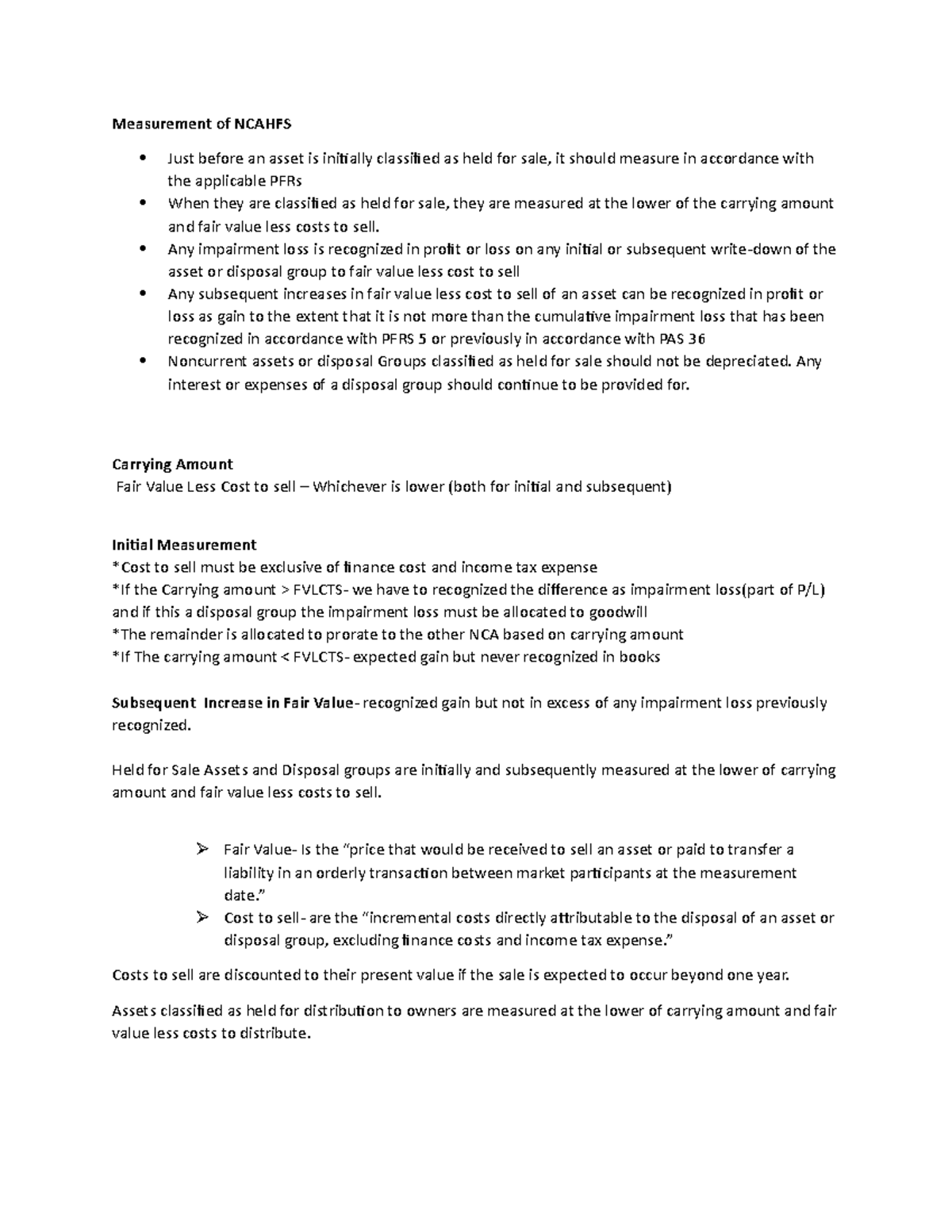 Measurement-of- Ncahfs - Measurement of NCAHFS Just before an asset is ...