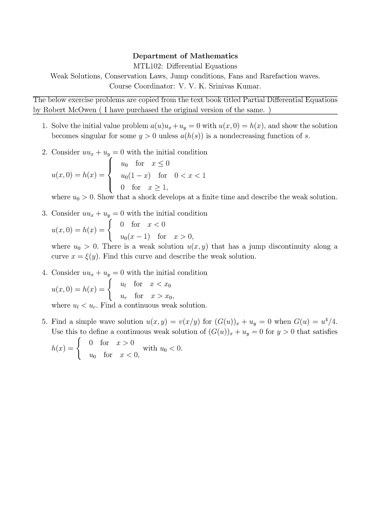 MTL102-Exercises-Set2 - Department Of Mathematics MTL102: Differential ...