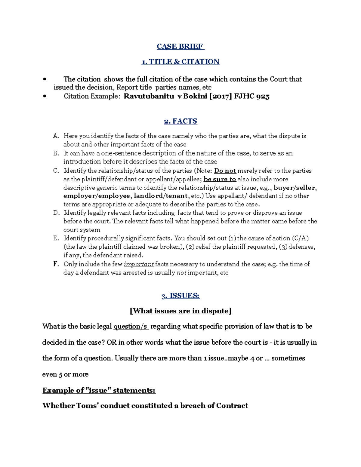 how-to-write-a-case-brief-case-brief-1-title-citation-the-citation