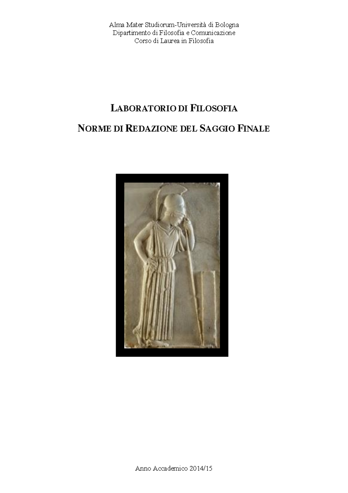 Norme di redazione per un saggio breve - Alma Mater Studiorum ...