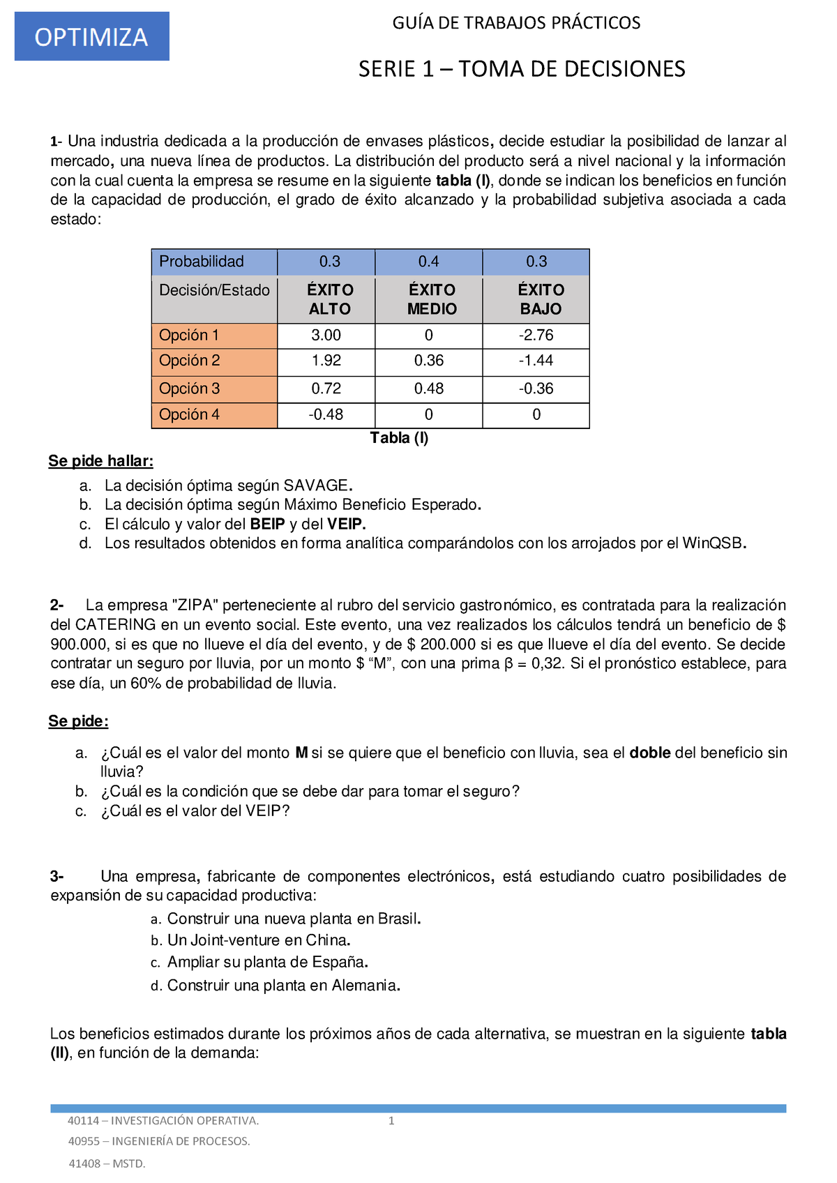 Trabajo Práctico 1 - GUÕA DE TRABAJOS PR¡CTICOS SERIE 1 – TOMA DE ...