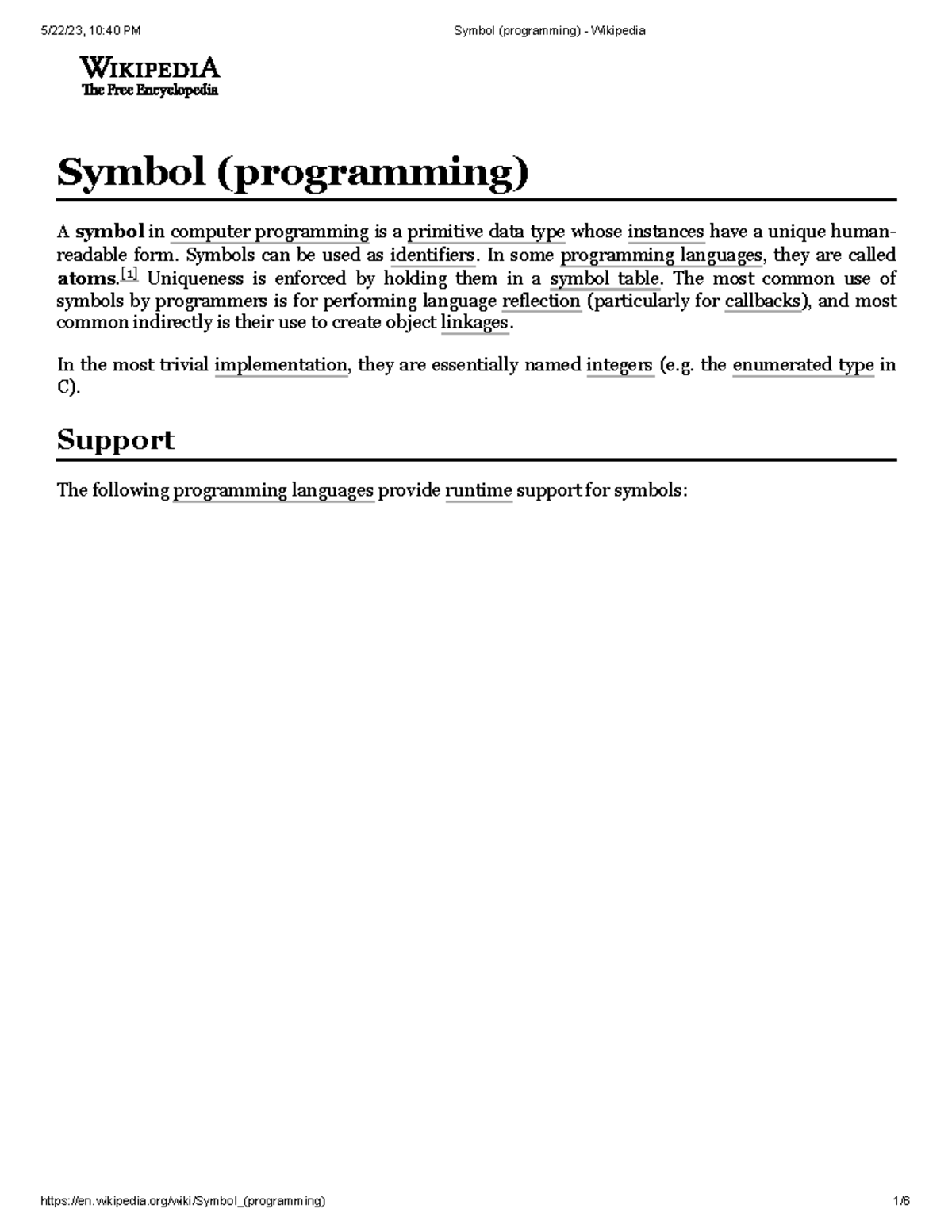 Symbol (programming) - The foundations of math sciences - Symbol ...