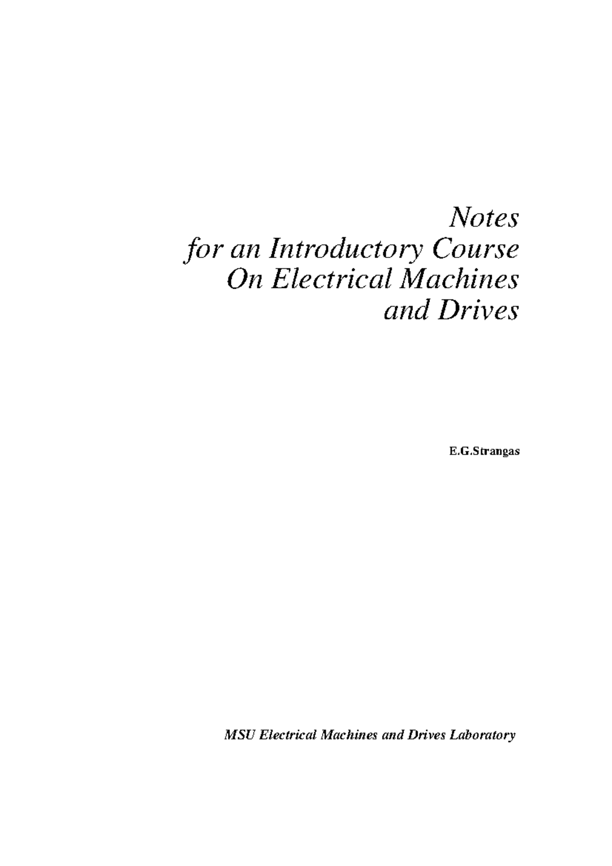 Ece320 - Notes - Part1 - Notes For An Introductory Course On Electrical ...