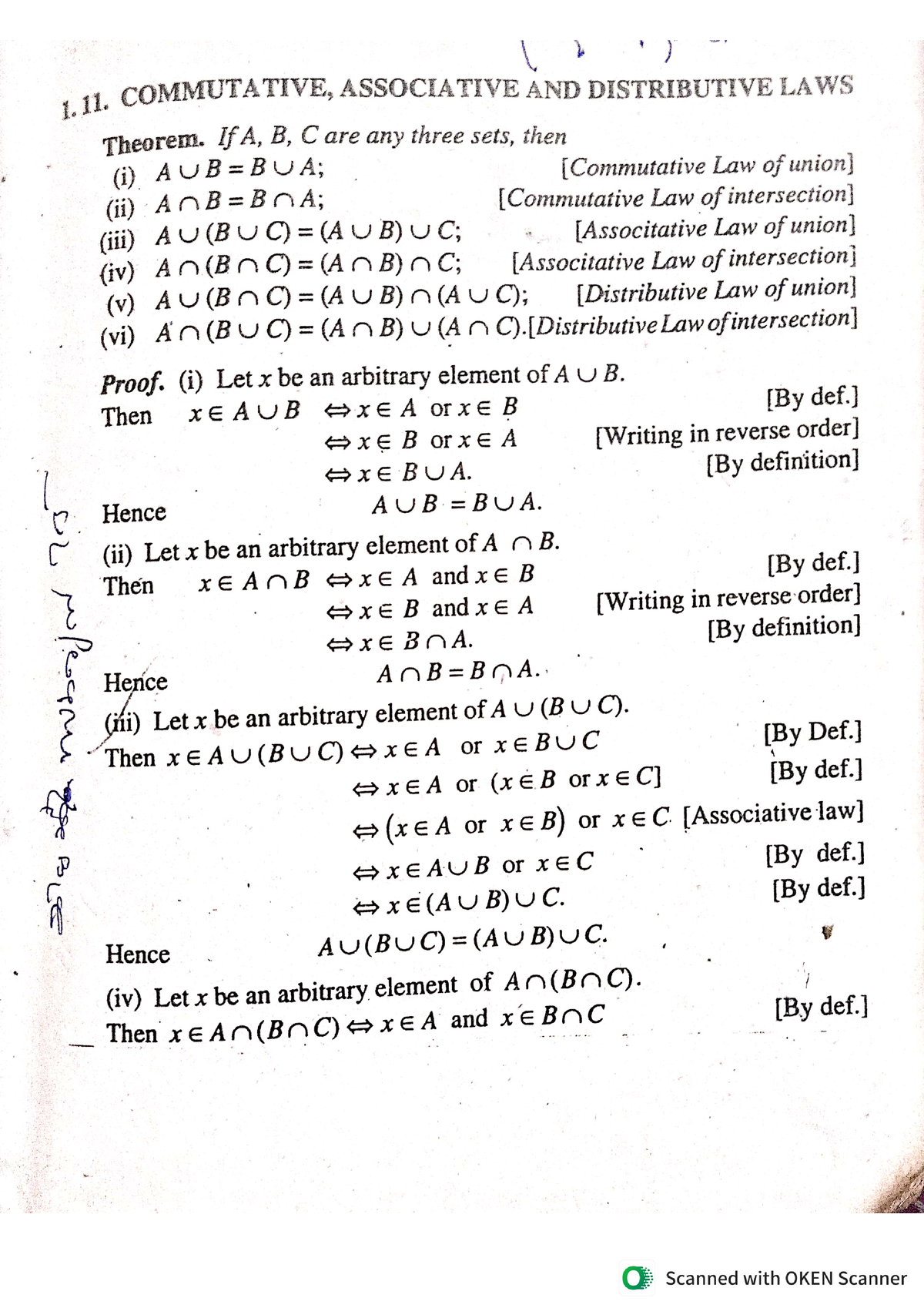 Commutative, Associative And Distributive Laws - B.A Economics - Studocu