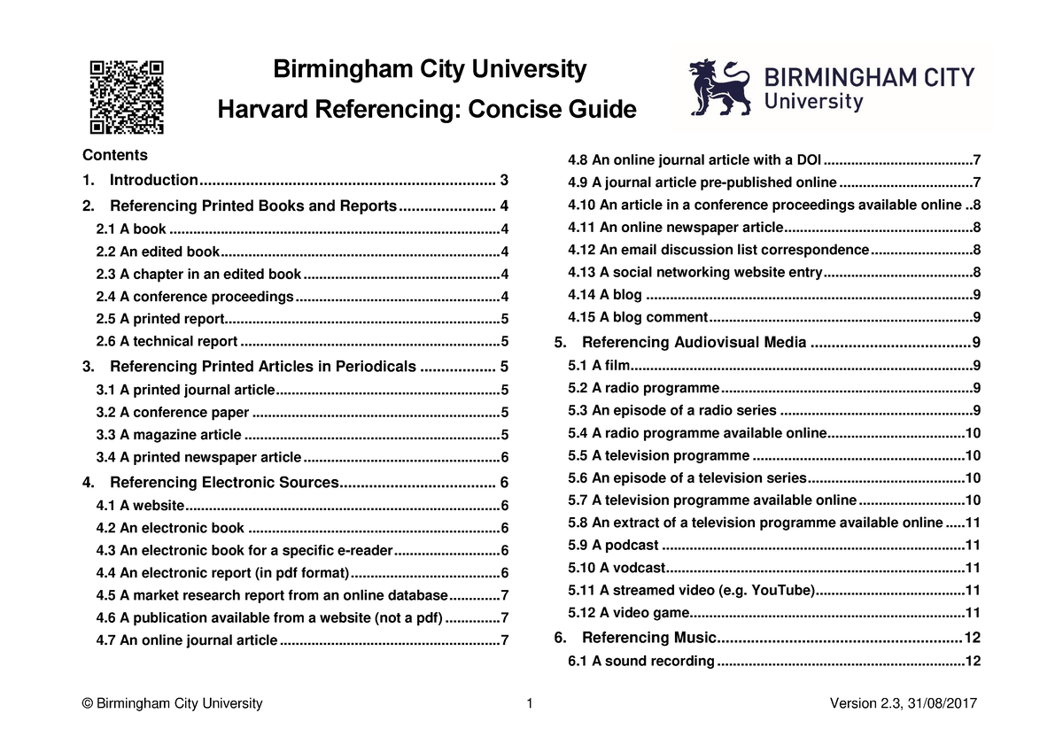 5. Harvard Referencing Guide - Birmingham City University Harvard ...