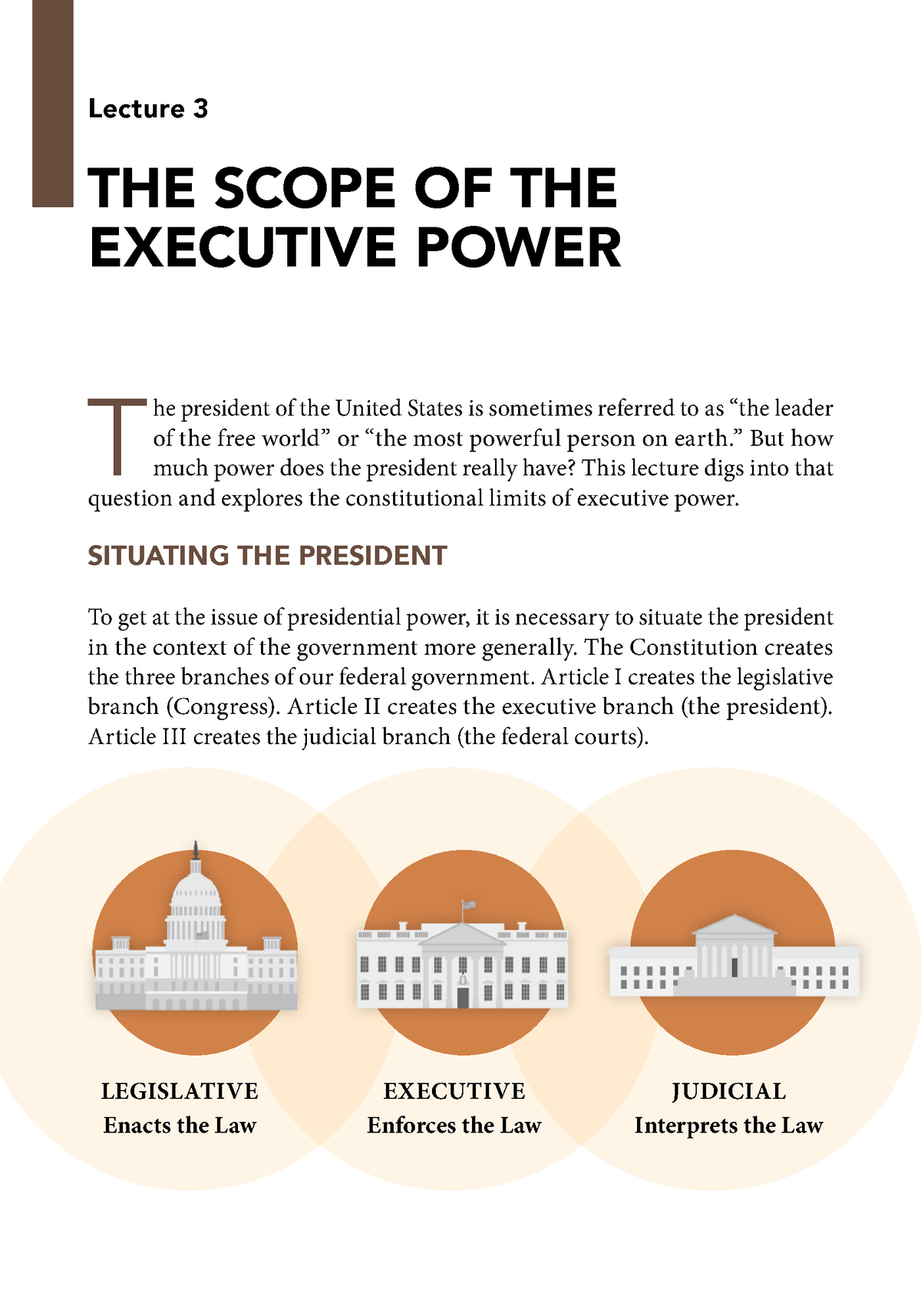 Zlib Lecture 3 The Scope Of The Executive Power T He President Of The United States Is 