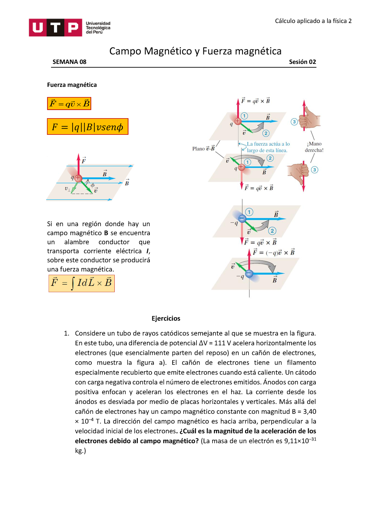 S08.s2 - Material Complementario - Campo Magnético Y Fuerza Magnética ...