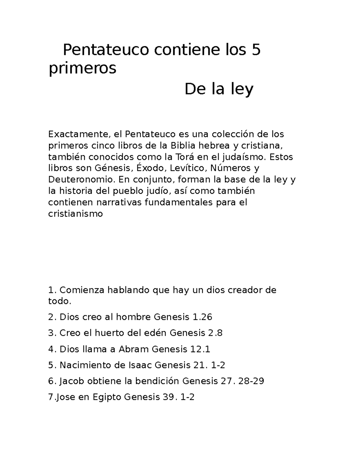 PENTATEUCO LIBROS BIBLICOS INTERESANTES DE LOS CUALES DEBES SABER ESTAS ...