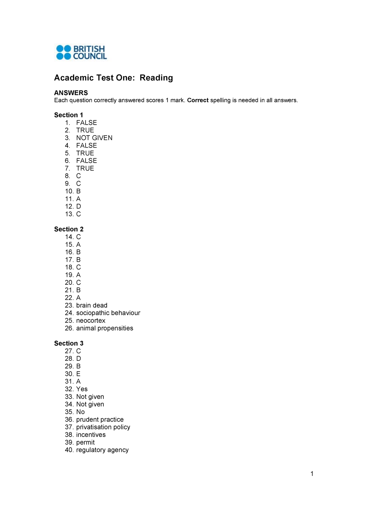 reading test 1 case study