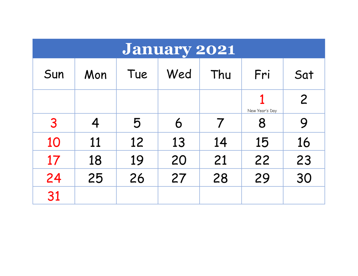 Calendar 2021 - Sun Mon Tue Wed Thu Fri Sat February 2021 Sun Mon Tue ...