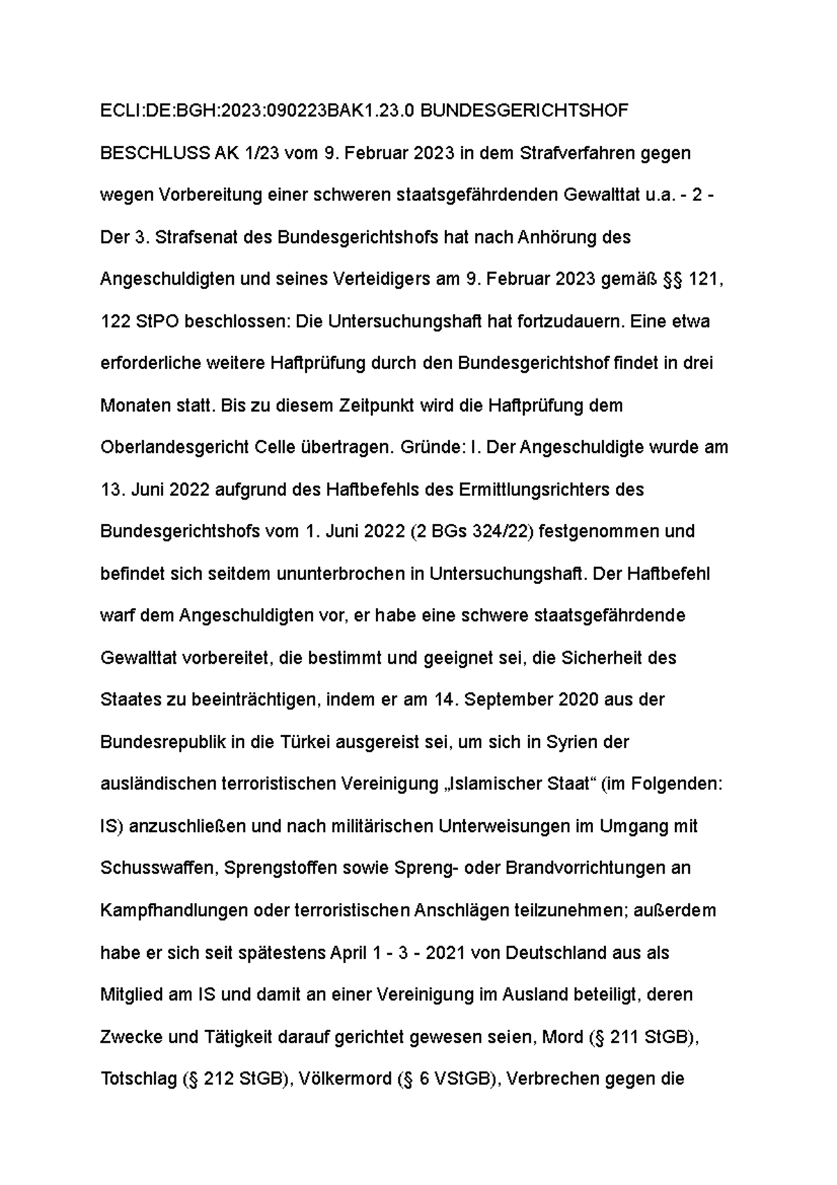 Radiologische Verfahren (11) - ECLI:DE:BGH:2023:090223BAK1.23 ...