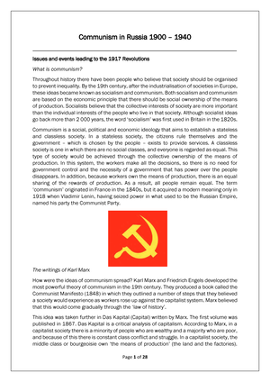 communism in russia essay conclusion