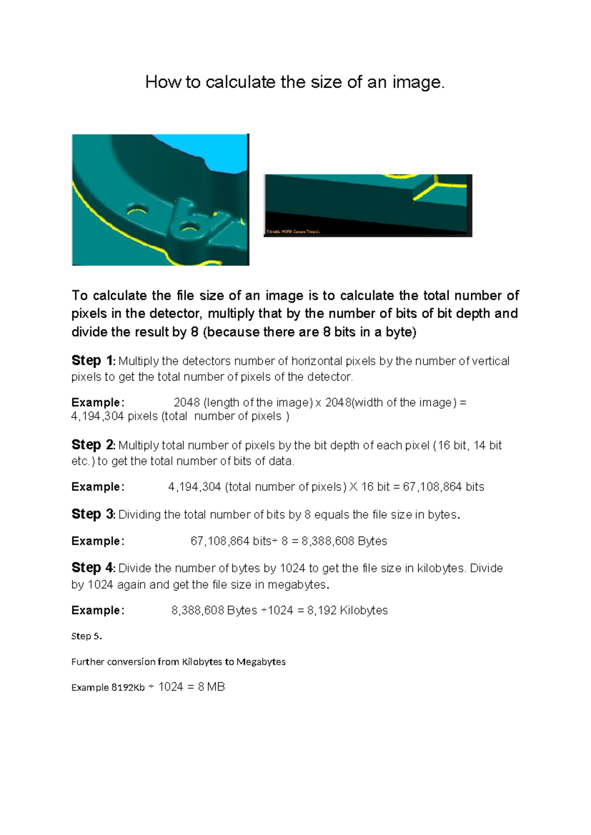 size of an image - To calculate the file size of an image is to ...
