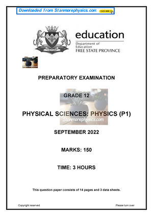 Physical Science Grade 12 Definitions Paper 2 Free State - PHYSICAL ...