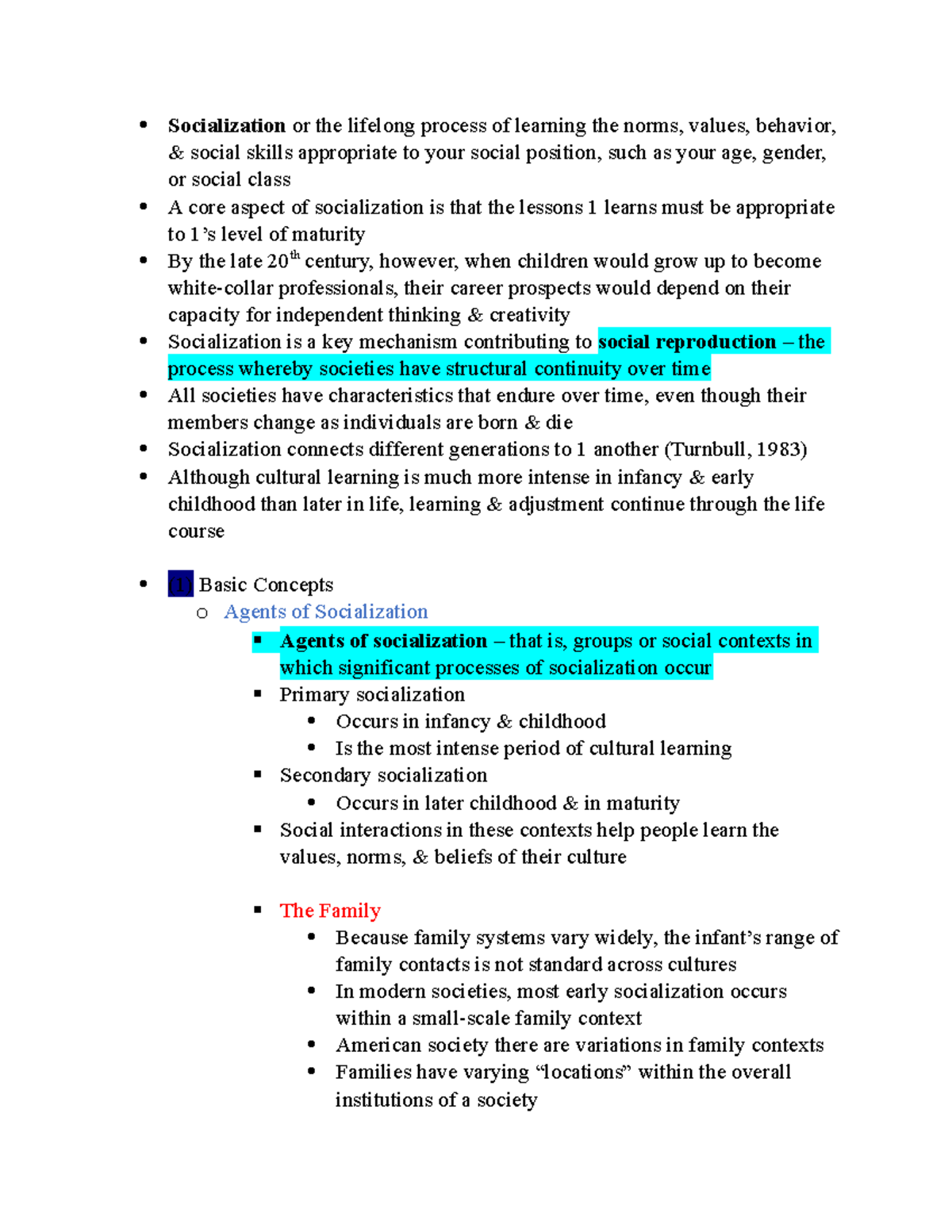 Sociology Chapter 4 - Important Information From The Book ...